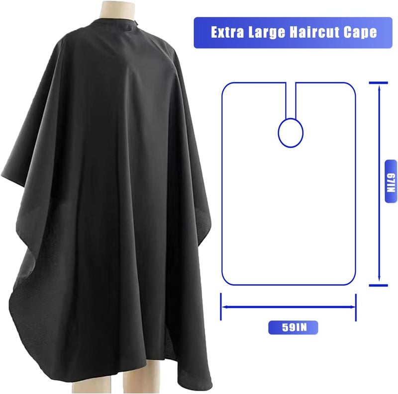Nicoc Professional Salon Barber Cape, Waterproof Polyester Hair Cutting Cape, Silicone Neckline, Snap Button Colla, Extra Large - Image 3